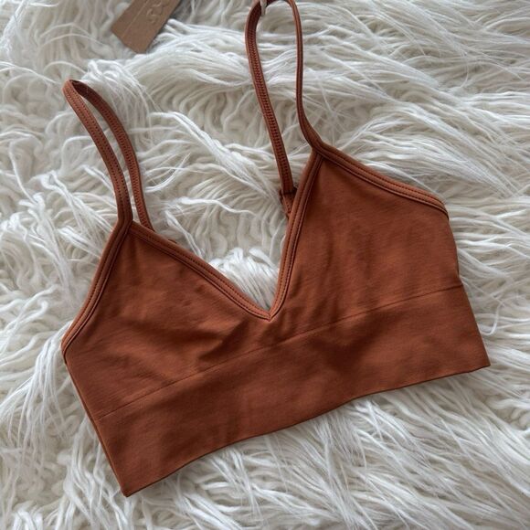 Skims Soft Smoothing Seamless Bralette Bronze Size XXS - Picture 3 of 7